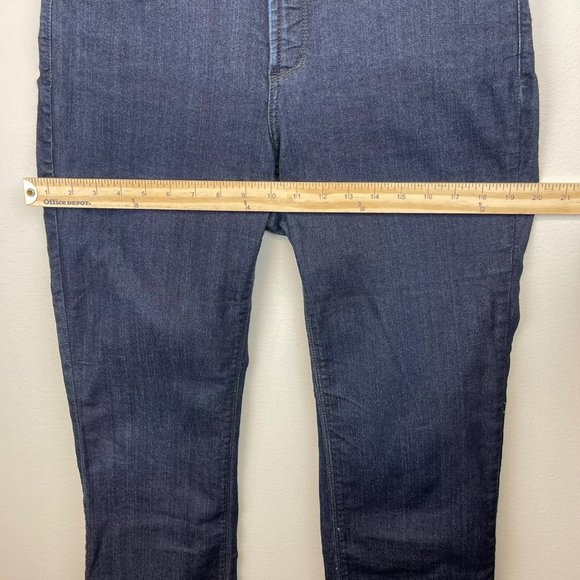 NYDJ Hayden Mid Rise Straight Leg Jeans Dark Wash Women's Size 6 Petite - Picture 13 of 13